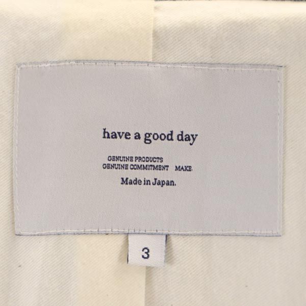 ハブアグッドデイ 日本製 ステンカラーコート 3 グレー系 have a good day メンズ