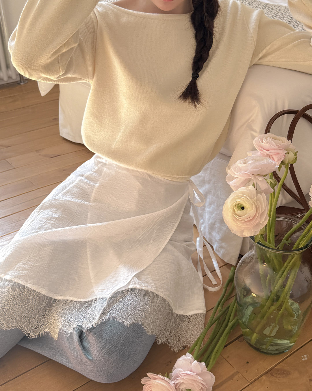 デンモラップレイヤードスカート韓国ファッション レディース デンモラップレイヤードスカート韓国ファッション レディース