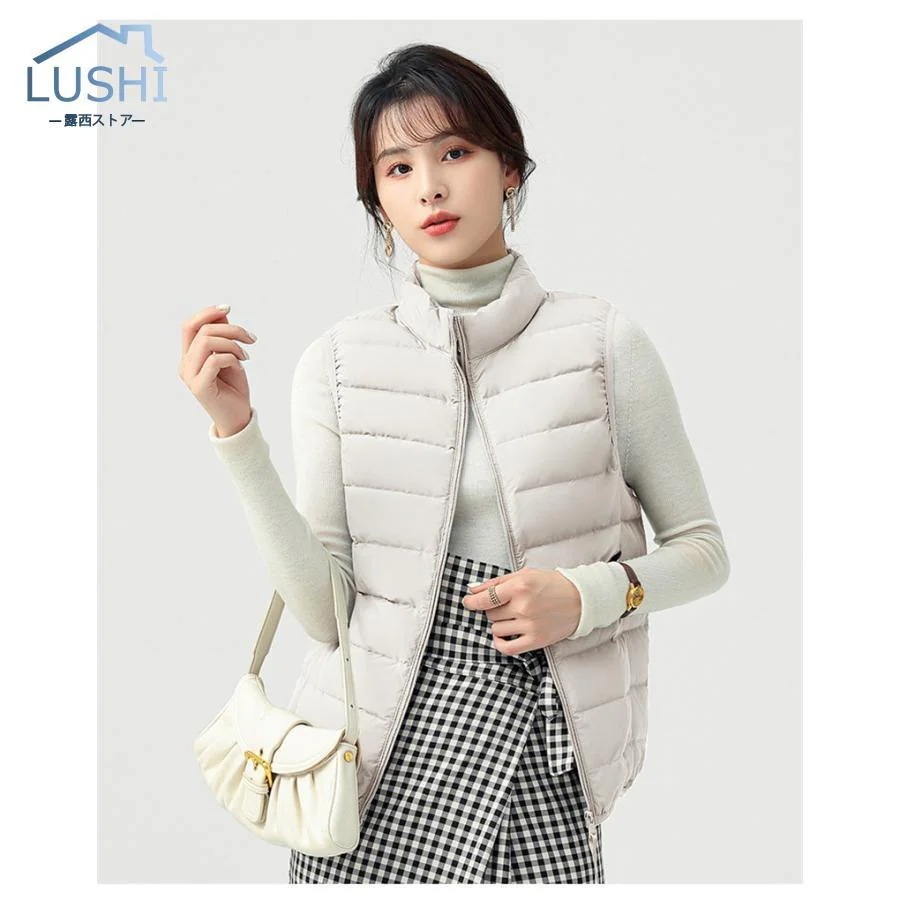 品質いいな新品 セール ダウンベスト レディース ベスト 袖なし トップス 無地 ダウンコート キルティング チョッキ ジレ カジュアル 薄手 通勤通学 おしゃれ