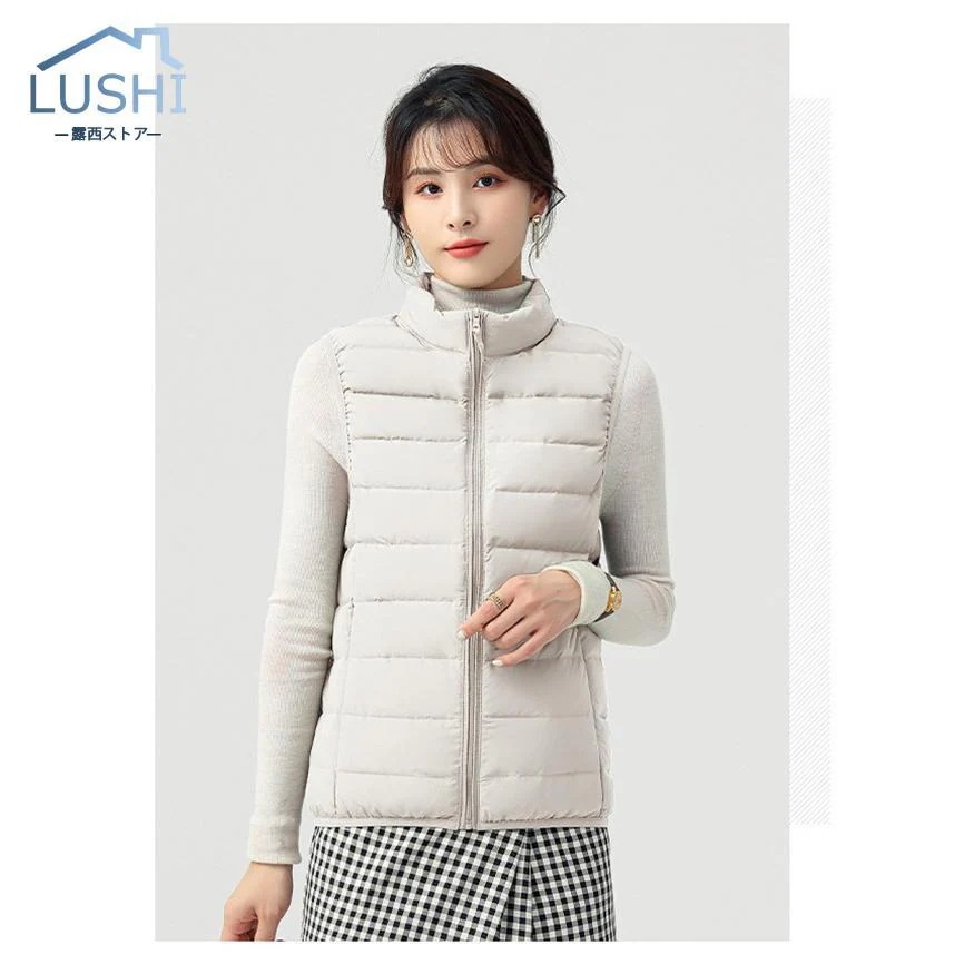品質いいな新品 セール ダウンベスト レディース ベスト 袖なし トップス 無地 ダウンコート キルティング チョッキ ジレ カジュアル 薄手 通勤通学 おしゃれ