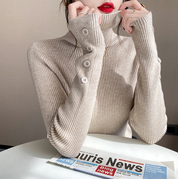 トップス ニットソー プルオーバー インナー ミディアム丈 袖あり 長袖 タートルネック ボタン スリム リブニット 伸縮性 薄手 ベージュ ホワイト ブラック カジュアル 上品 お洒落 個性的 トップス ニットソー プルオーバー インナー ミディアム丈 袖あり 長袖 タートルネック ボタン スリム リブニット 伸縮性 薄手 ベージュ ホワイト ブラック カジュアル 上品 お洒落 個性的