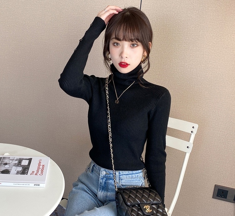 トップス ニットソー プルオーバー インナー ミディアム丈 袖あり 長袖 タートルネック ボタン スリム リブニット 伸縮性 薄手 ベージュ ホワイト ブラック カジュアル 上品 お洒落 個性的 トップス ニットソー プルオーバー インナー ミディアム丈 袖あり 長袖 タートルネック ボタン スリム リブニット 伸縮性 薄手 ベージュ ホワイト ブラック カジュアル 上品 お洒落 個性的