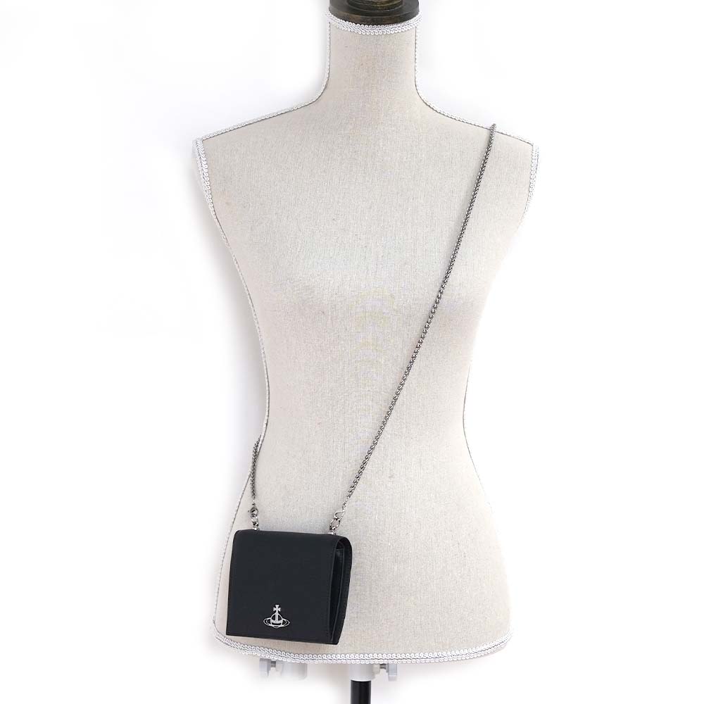 ヴィヴィアンウエストウッド 二つ折り財布 Vivienne Westwood レディース カードケース ウォレットバッグ お財布ポシェット ショルダーバッグ ブラック DEBBIE CARD CASE ヴィヴィアンウエストウッド 二つ折り財布 Vivienne Westwood レディース カードケース ウォレットバッグ お財布ポシェット ショルダーバッグ ブラック DEBBIE CARD CASE