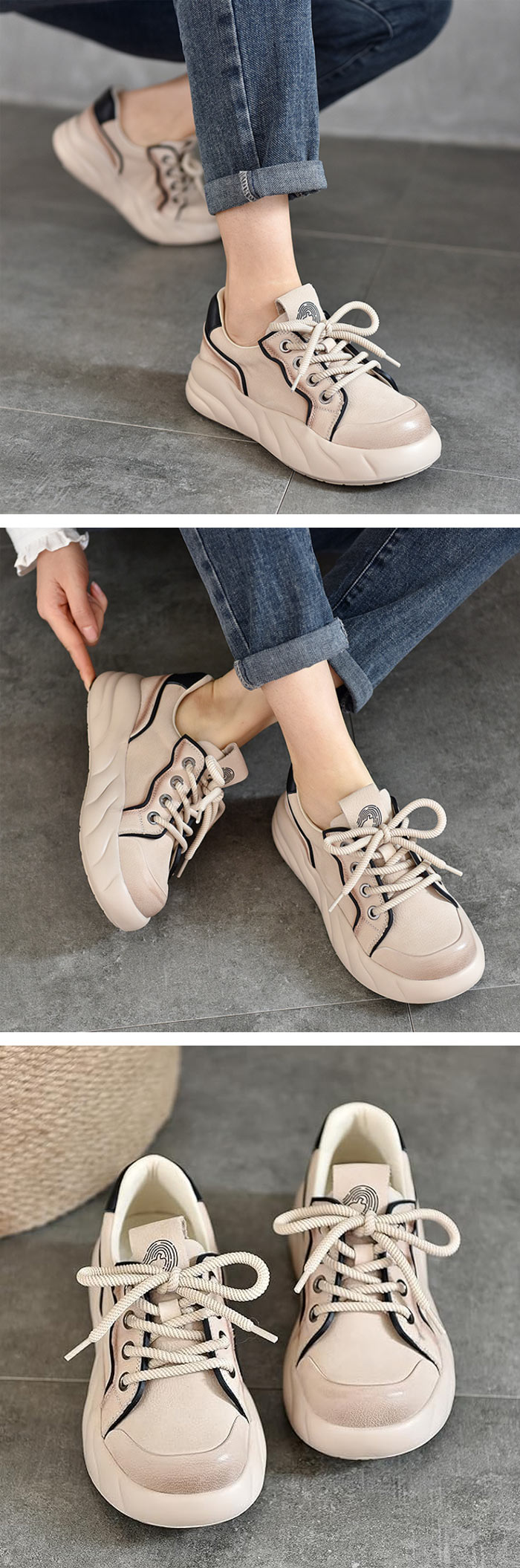 厚底 スニーカー レディース 厚底シューズ 軽量 ウォーキングシューズ レディース 通勤 レースアップ 軽量 甲高 幅広 本革 スニーカー レディース 厚底 カジュアルシューズ コンフォートシューズ