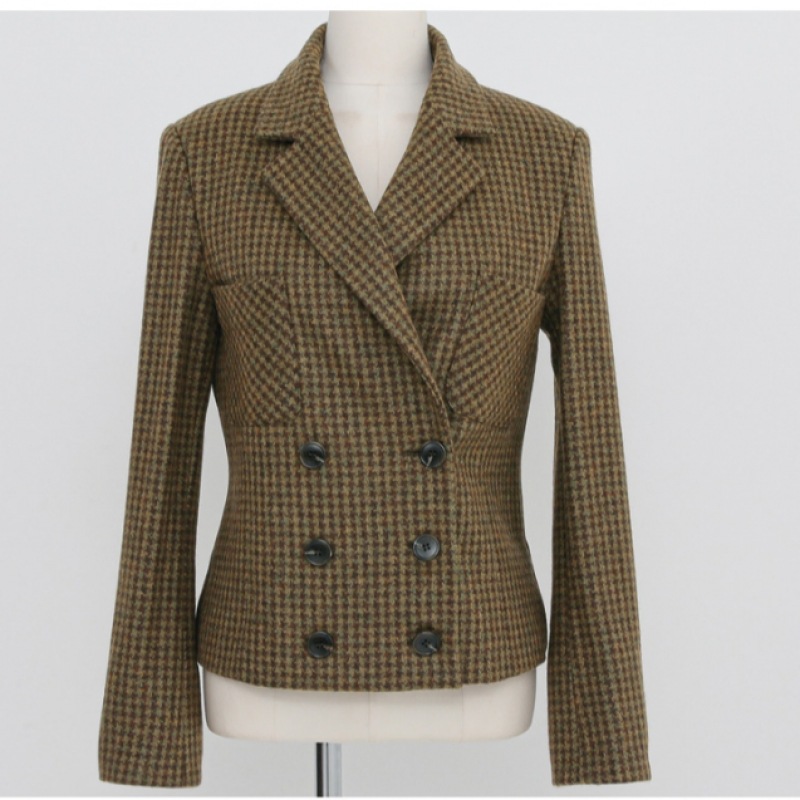 クリック&ファニー [80% ウール] クラディンチェックジャケット [SMLサイズ]