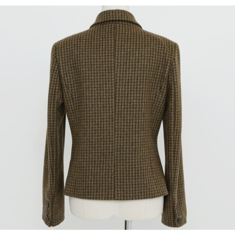 クリック&ファニー [80% ウール] クラディンチェックジャケット [SMLサイズ]