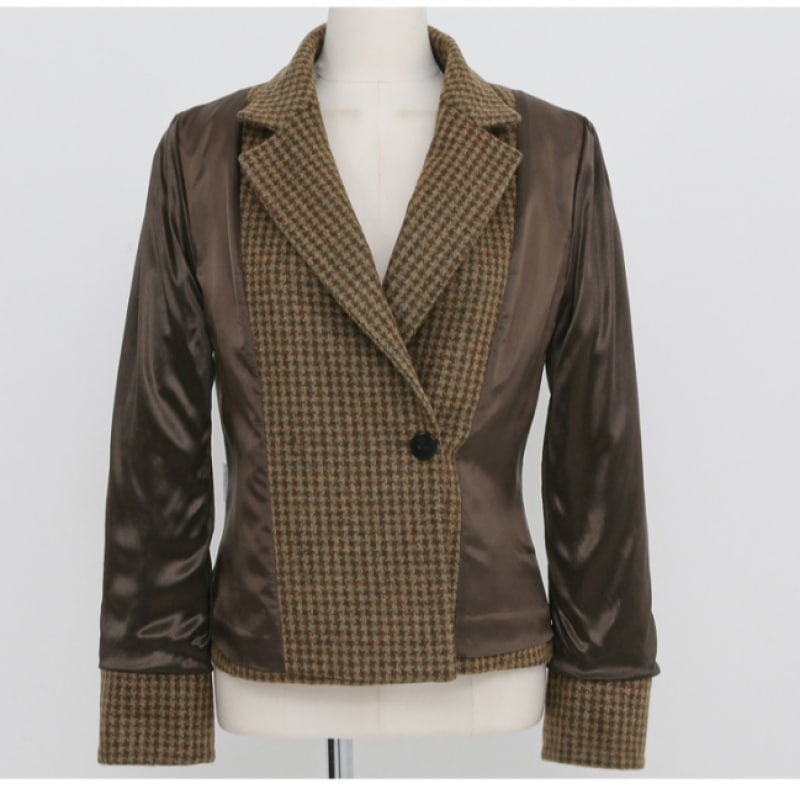 クリック&ファニー [80% ウール] クラディンチェックジャケット [SMLサイズ]