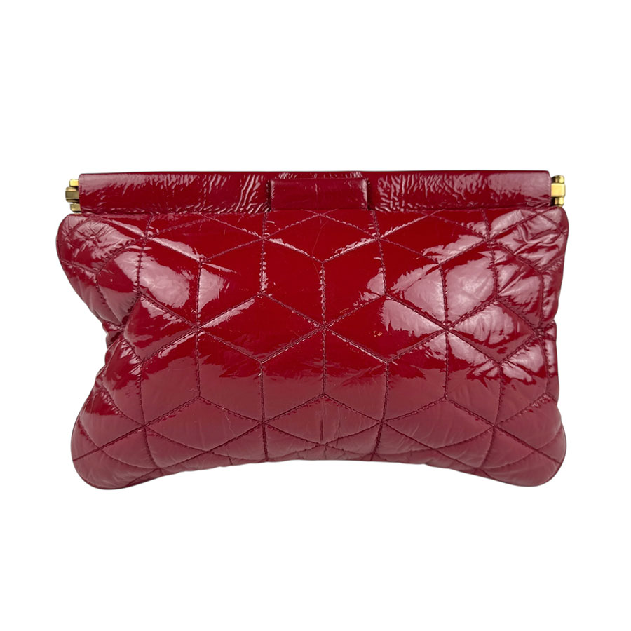 ミュウミュウ MIUMIU クラッチバッグ パテントレザー ダークレッド ゴールド レディース z5402 ミュウミュウ MIUMIU クラッチバッグ パテントレザー ダークレッド ゴールド レディース z5402
