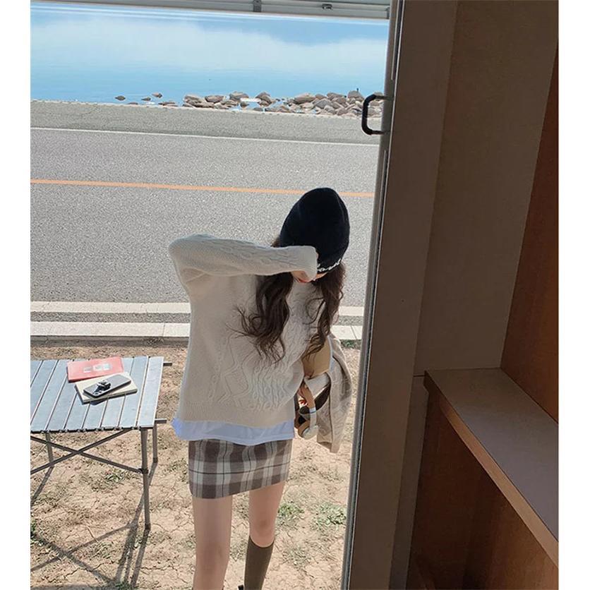 ニット セーター レディース トップス 秋 長袖 イー パープル グリーン ベージュ ライトニット カジュアル ファッション 通勤 普段着 ニット セーター レディース トップス 秋 長袖 イー パープル グリーン ベージュ ライトニット カジュアル ファッション 通勤 普段着