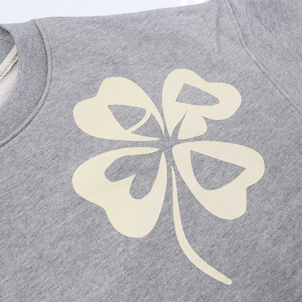 CROPPED SWEATSHIRT CLOVER GREY CREAM 長袖 レディース 韓国 ファッション アパレル