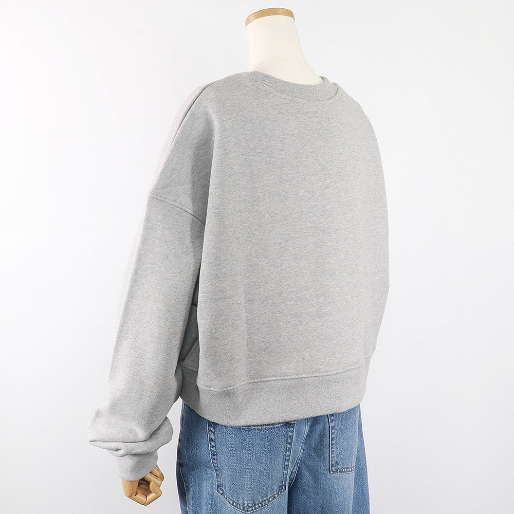 CROPPED SWEATSHIRT CLOVER GREY CREAM 長袖 レディース 韓国 ファッション アパレル