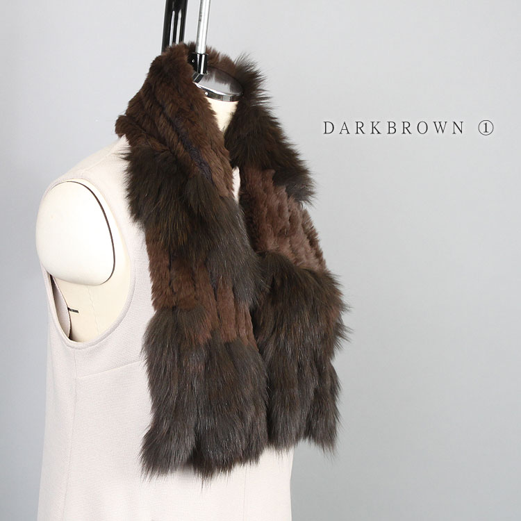 ブルーフォックス ラビット ファー マフラー 送料無料 レディース ギフト プレゼント