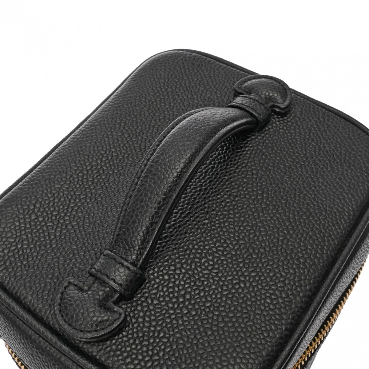 縦型バニティ ブラック A01998 レディース キャビアスキン ハンドバッグ ABランク 中古 銀蔵 縦型バニティ ブラック A01998 レディース キャビアスキン ハンドバッグ ABランク 中古 銀蔵