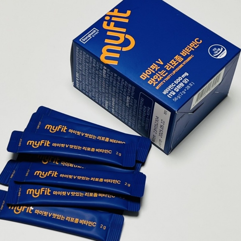 MYFIT V テイスティーリポソームビタミンC（28包入 x 4箱）/ 6週間分 リポソーム 粉末 効能 リポソーム
