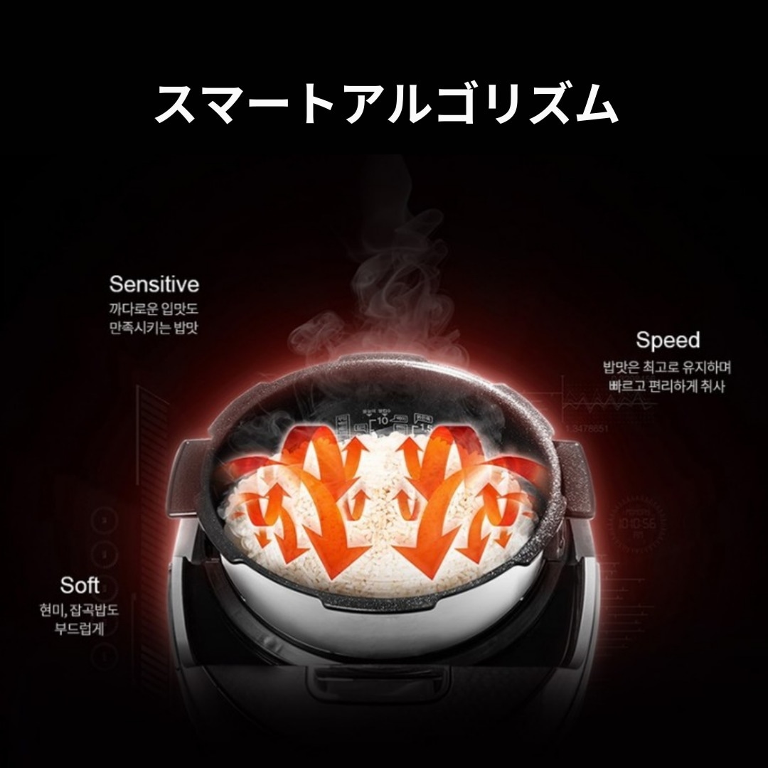 CUCKOO] スマート圧力炊飯器 クック 6人用 IH電気圧力炊飯器 CRP