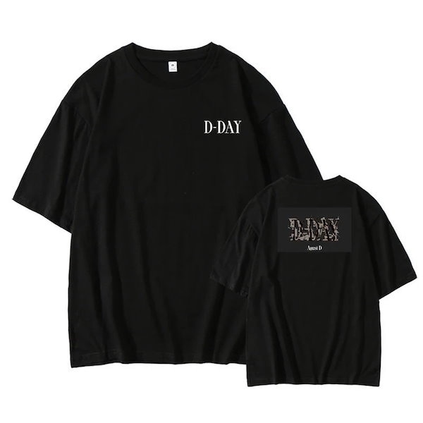 防弾少年団(BTS) - BTS　ユンギ　オーバーサイズ　Tシャツ　L　D-DAY　公式　即日　新品未着用 Qoo10] BTS ミンユンギgustD D-DAY