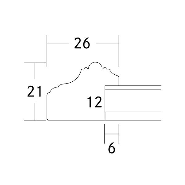 (軽量額)UVカットアクリル 装飾デッサン額 半切（545×424mm） Gブラウン