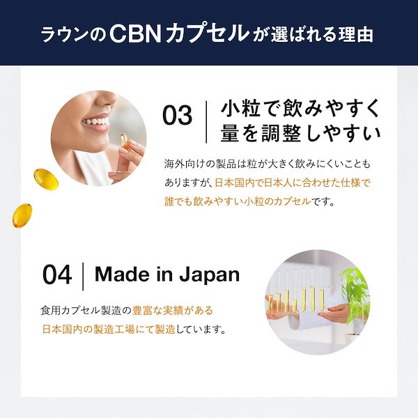 Qoo10] roun CBD CBN カプセル サプリメント