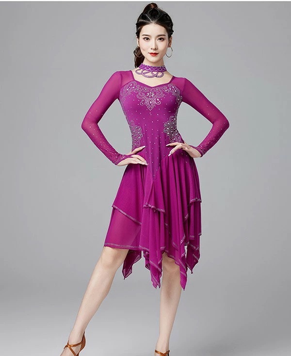 社交ダンス ラテンドレス ワンピース ラテン衣装 チャチャチャ ダンス