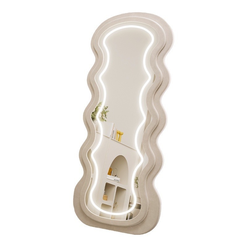 ウェーブフルボディミラーフロアからセーリングミラーledスマートホームベッドルームガールズスペシャル型のライトフィッティングドレッシングミラー ウェーブフルボディミラーフロアからセーリングミラーledスマートホームベッドルームガールズスペシャル型のライトフィッティングドレッシングミラー