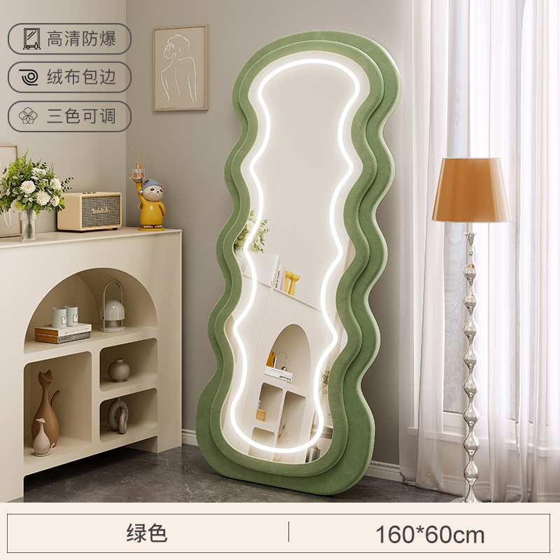 ウェーブフルボディミラーフロアからセーリングミラーledスマートホームベッドルームガールズスペシャル型のライトフィッティングドレッシングミラー ウェーブフルボディミラーフロアからセーリングミラーledスマートホームベッドルームガールズスペシャル型のライトフィッティングドレッシングミラー