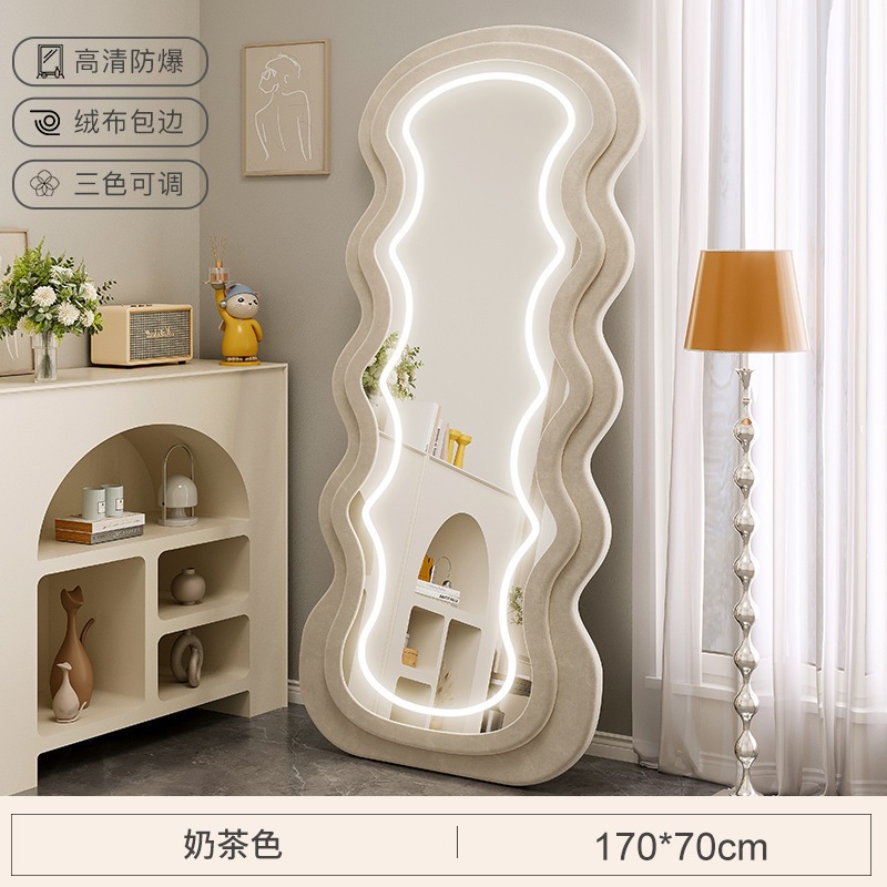 ウェーブフルボディミラーフロアからセーリングミラーledスマートホームベッドルームガールズスペシャル型のライトフィッティングドレッシングミラー ウェーブフルボディミラーフロアからセーリングミラーledスマートホームベッドルームガールズスペシャル型のライトフィッティングドレッシングミラー