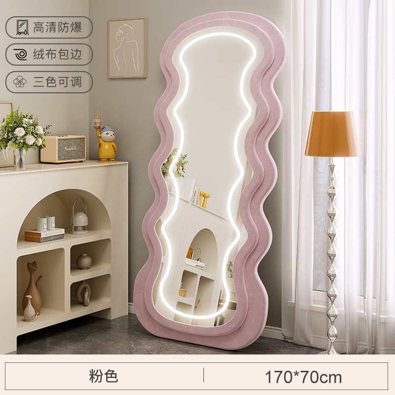 ウェーブフルボディミラーフロアからセーリングミラーledスマートホームベッドルームガールズスペシャル型のライトフィッティングドレッシングミラー ウェーブフルボディミラーフロアからセーリングミラーledスマートホームベッドルームガールズスペシャル型のライトフィッティングドレッシングミラー