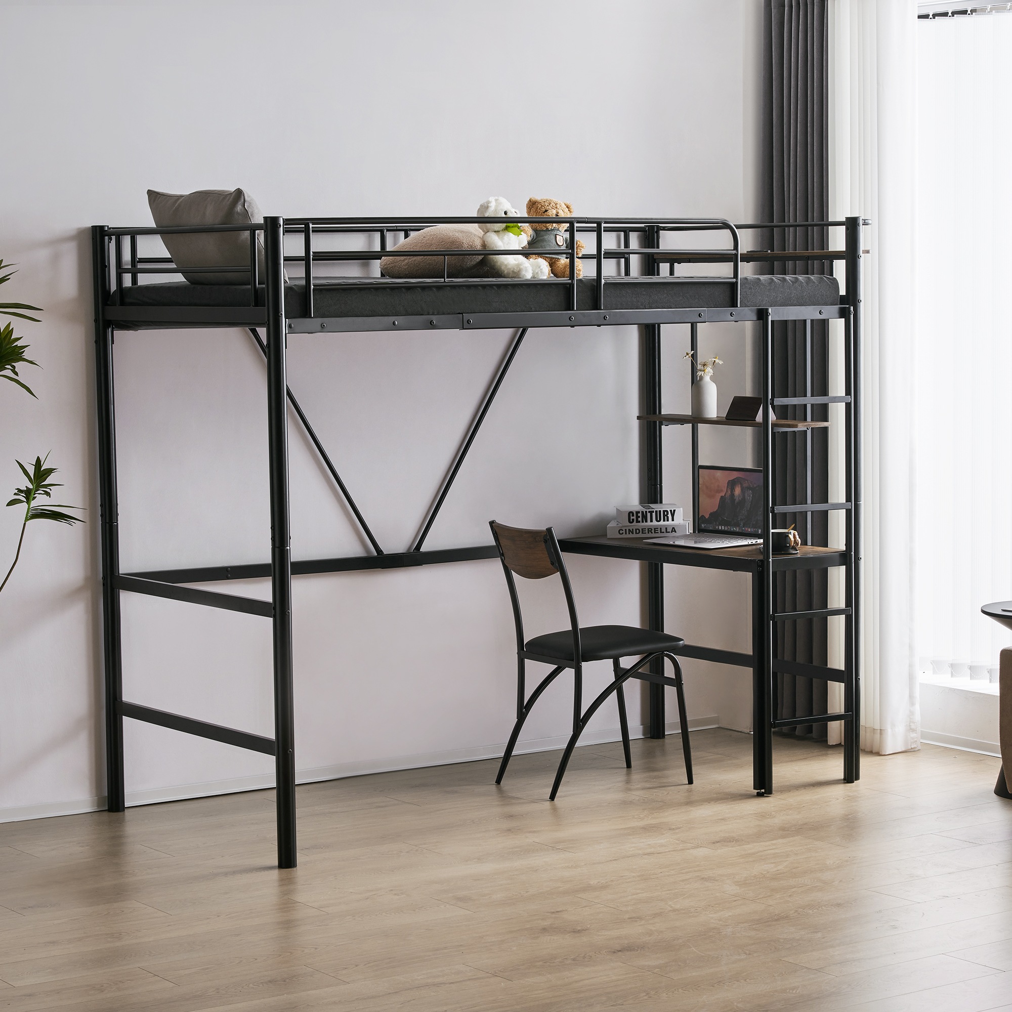 【送.料.無.料!】【国内発送】ロフトベッド パイプベッド シングル ロフトベッド机付き パイプベッド シングル 木 デスク付き コンセント付き 耐荷重150kg 高さ170cm 収納棚 ロフトベッド 【送.料.無.料!】【国内発送】ロフトベッド パイプベッド シングル ロフトベッド机付き パイプベッド シングル 木 デスク付き コンセント付き 耐荷重150kg 高さ170cm 収納棚 ロフトベッド