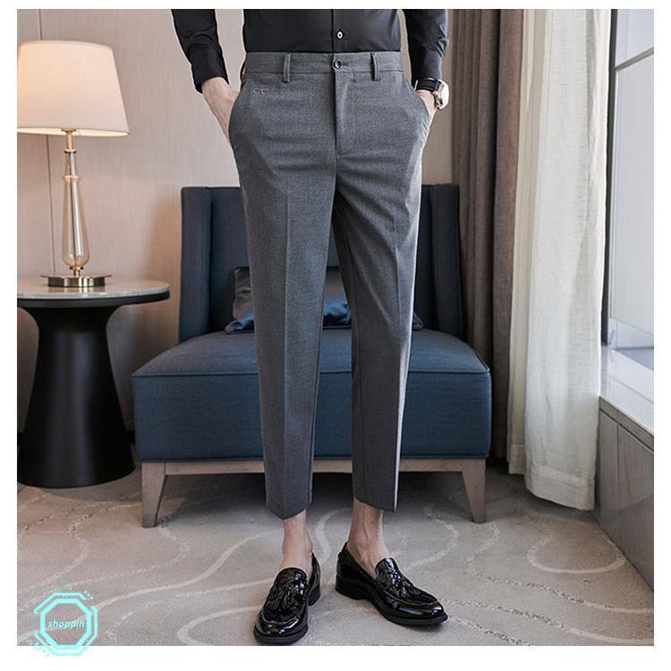 メンズスラックス テーパードパンツ メンズ ストレッチ ロングパンツ 細身 ビジネス カジュアルスーツ シンプル 無地 カジュアル