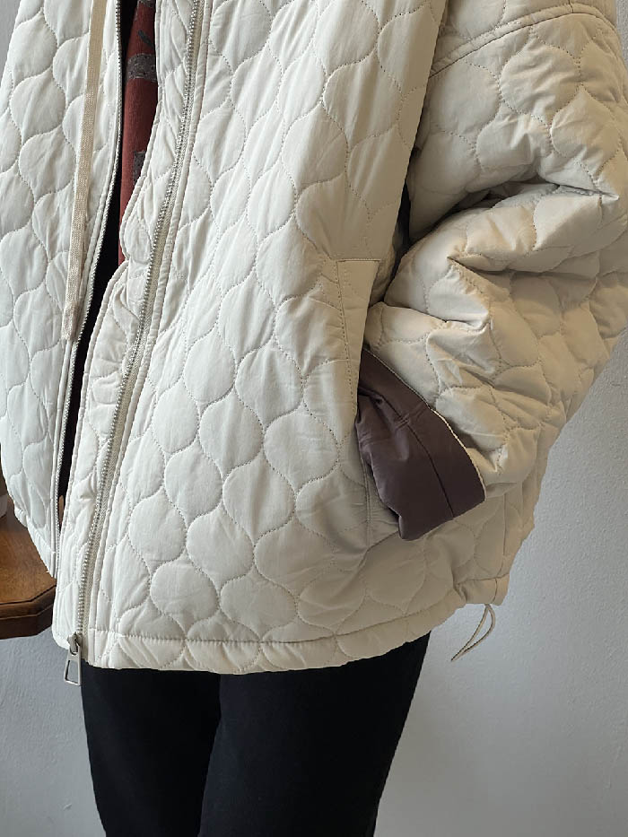 キルティング ジャケット レディース 秋 冬 ノーカラー キルティングジャケット 中綿 軽い 薄手 アウター コート ジャケット ふんわり スッキリ 大きいサイズ 大人 シンプル 着回し 防寒 上品