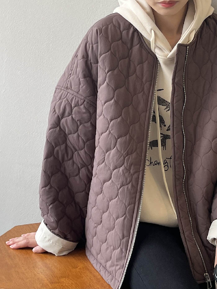 キルティング ジャケット レディース 秋 冬 ノーカラー キルティングジャケット 中綿 軽い 薄手 アウター コート ジャケット ふんわり スッキリ 大きいサイズ 大人 シンプル 着回し 防寒 上品