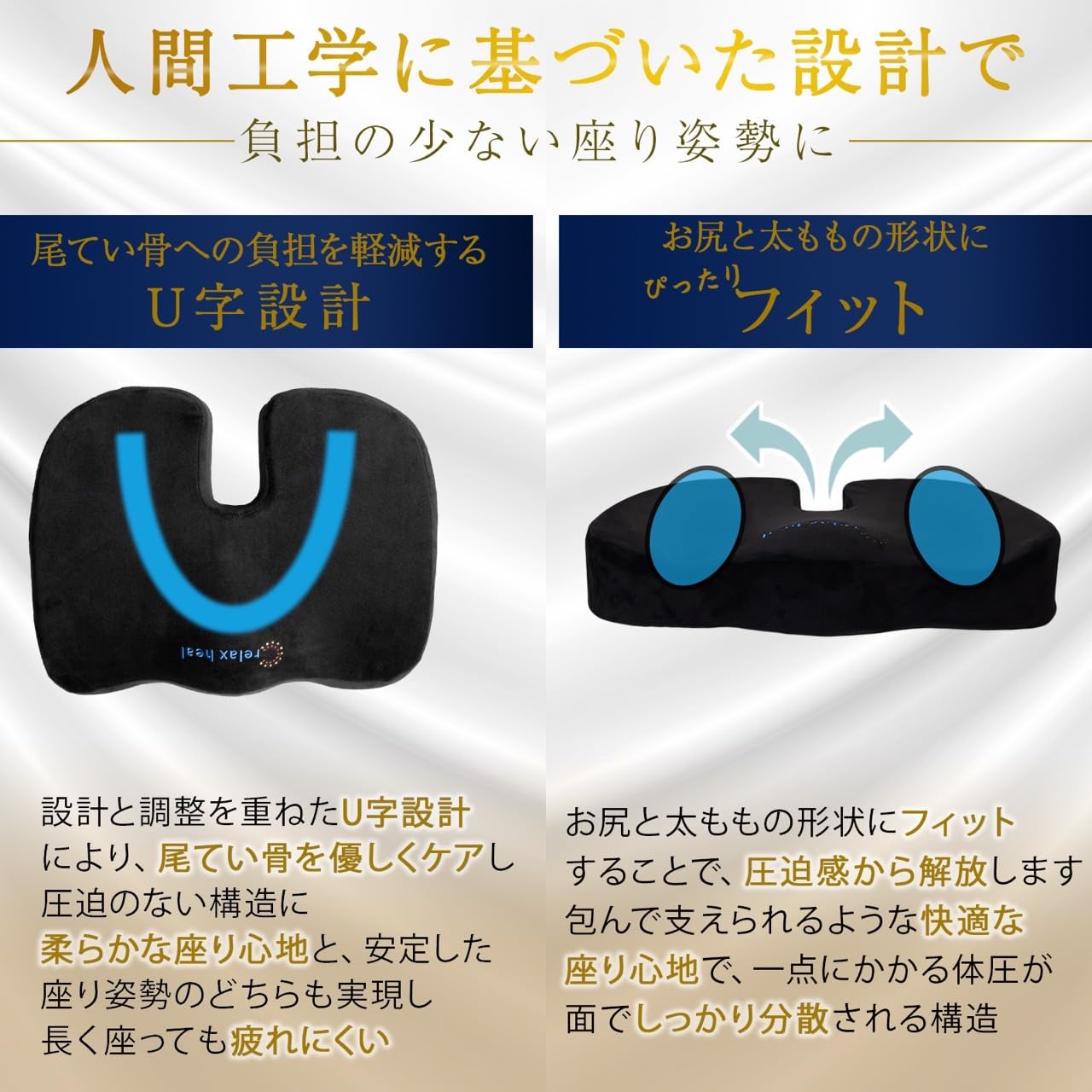 【柔整師監修】低反発クッション 座布団 椅子 クッション シートクッション 低反発 椅子 お尻が痛くならない 車 オフィス プレミアムメモリーフォーム 31420 【柔整師監修】低反発クッション 座布団 椅子 クッション シートクッション 低反発 椅子 お尻が痛くならない 車 オフィス プレミアムメモリーフォーム 31420