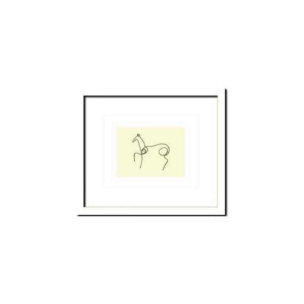 ファブリックパネル アートフレーム おしゃれ 絵画 モダンアート 壁掛け ウォールデコレーション ピカソ Pablo, Picasso Le cheval 650x550mm