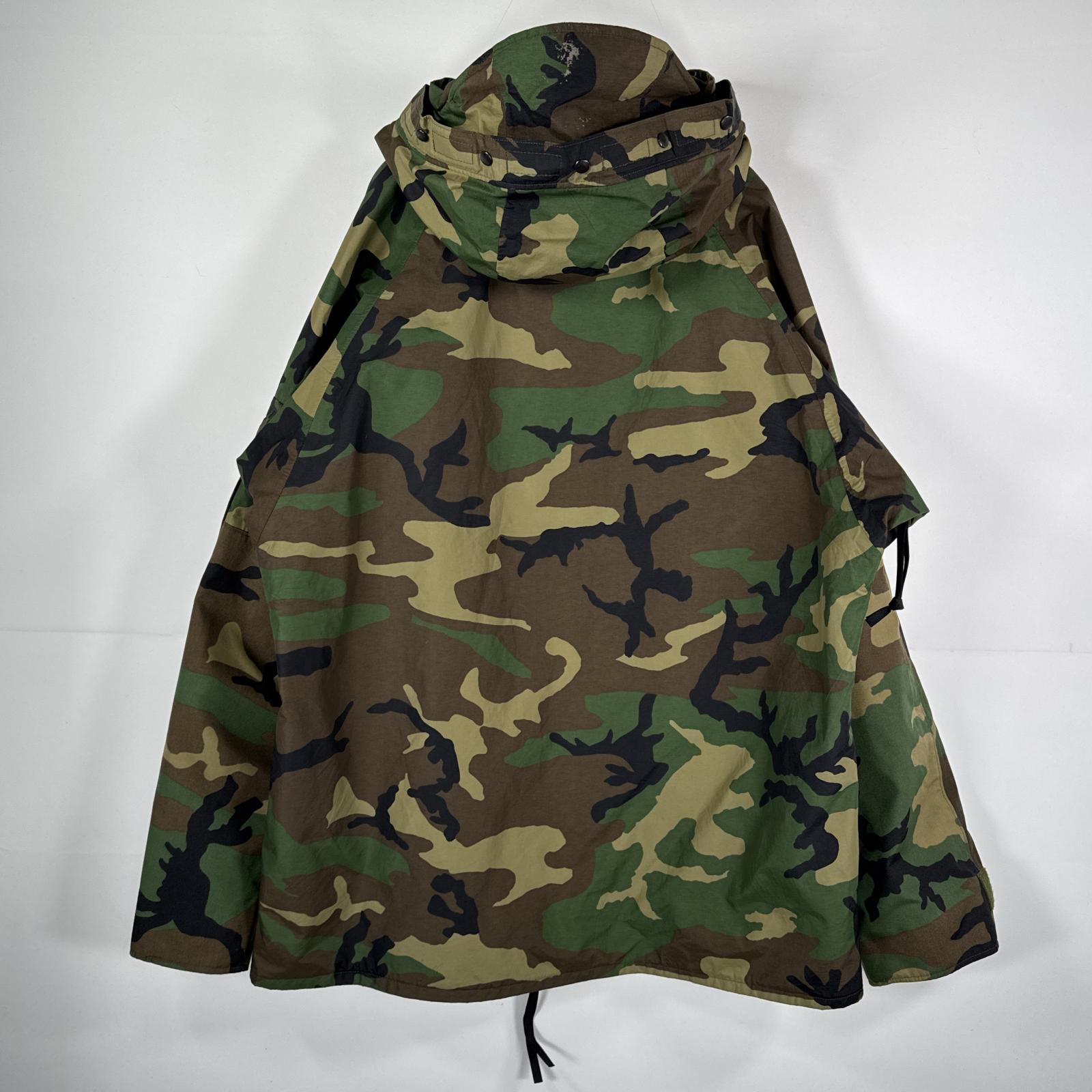 古着 ミリタリージャケット ECWCS GORE-TEX ウッドランド ゴアテックスパーカー 米軍 実物 大きいサイズ 迷彩 カモフラ XL long メンズ