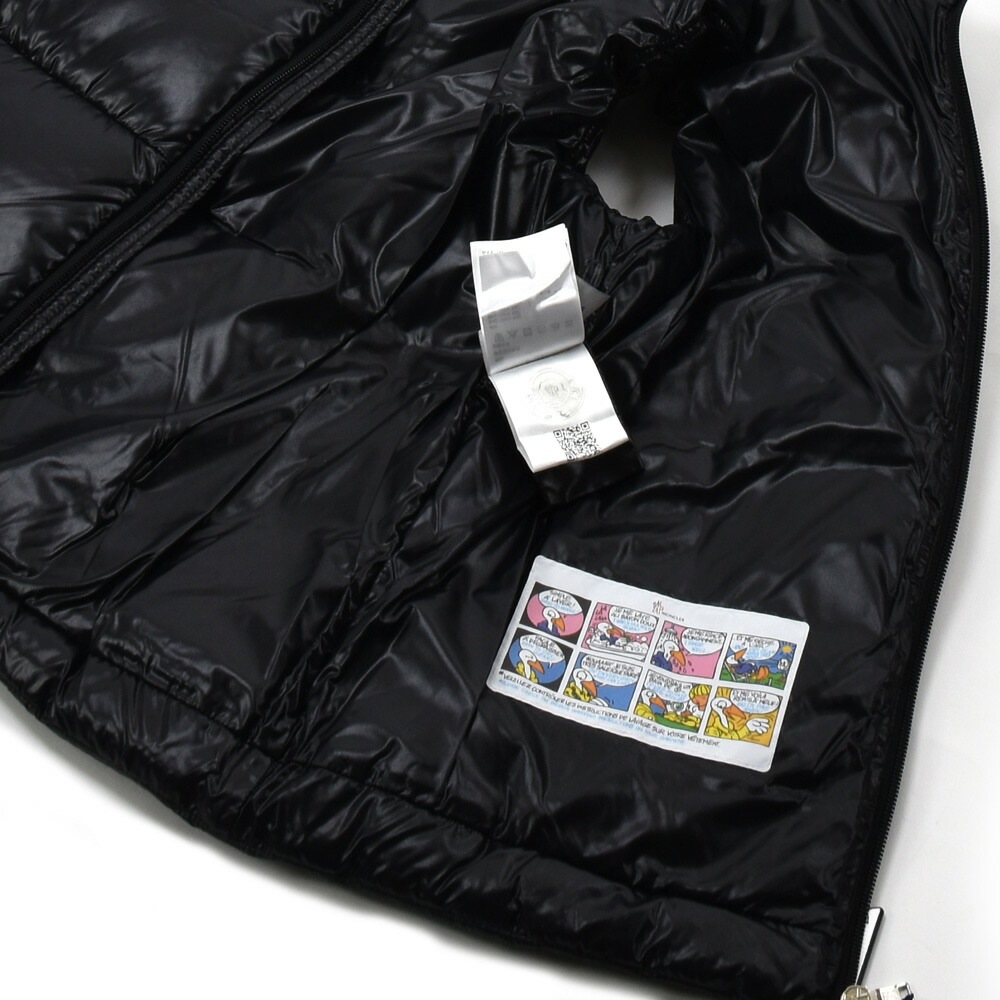モンクレール ダウンベスト レディース ジレ ブラック ホワイト 黒 白 MONCLER KEVOSER[1a00023]