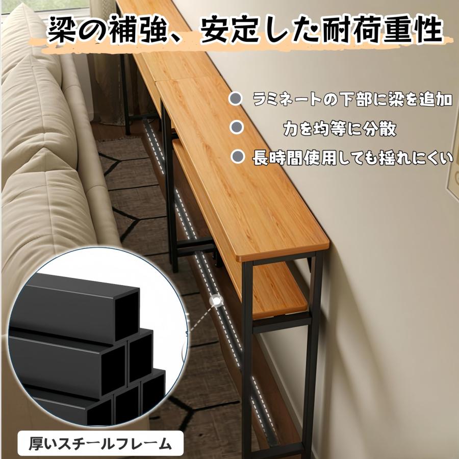 玄関テーブル ソファーテーブル コンソールテーブル サイドテーブル 長100*幅20cm 丸角加工 オープンラック 玄関棚 寝室棚 飾り棚 多機能 収納棚 玄関 寝室 リビ