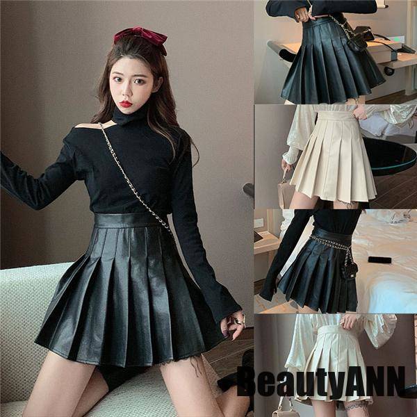 新生活 スカート レディース プリーツ ミニスカート 革スカート PU フェイクレザー フレアスカート ボトムス Aライン 体型カバー 大きいサイズ 可愛い プレゼント ギフト 新生活 スカート レディース プリーツ ミニスカート 革スカート PU フェイクレザー フレアスカート ボトムス Aライン 体型カバー 大きいサイズ 可愛い プレゼント ギフト