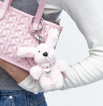 [カラー選択] ウサギ 人形 キーリング兼チャーム飾り