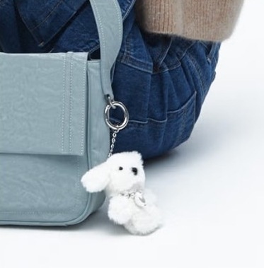[カラー選択] ウサギ 人形 キーリング兼チャーム飾り