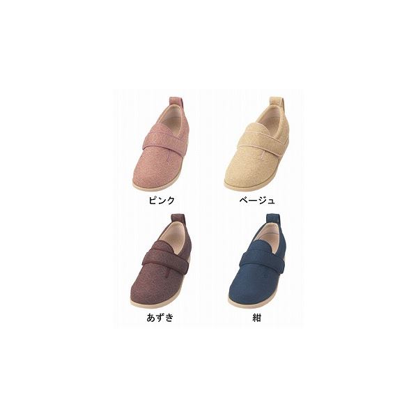 介護靴 施設・院内用 ダブルマジック２雅 9E(ワイドサイズ) 7022 両足 徳武産業 あゆみシリーズ ／M (22.022.5cm) ピンク