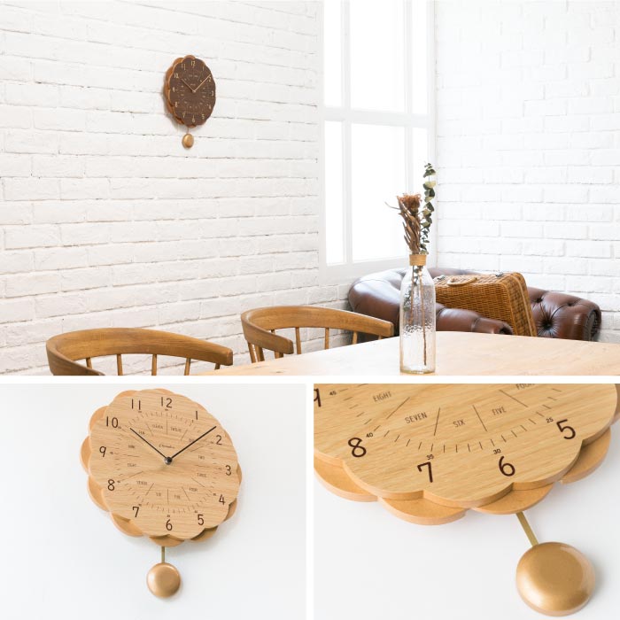 掛け時計 おしゃれ 振り子時計 木製 2WAY アナログ SUN CLOCK シャンブル CHAMBRE 知育時計 英語 目盛 花型 突板 オーク ウォルナット ナチュラル 掛時計 ウォールクロック 掛け時計 おしゃれ 振り子時計 木製 2WAY アナログ SUN CLOCK シャンブル CHAMBRE 知育時計 英語 目盛 花型 突板 オーク ウォルナット ナチュラル 掛時計 ウォールクロック