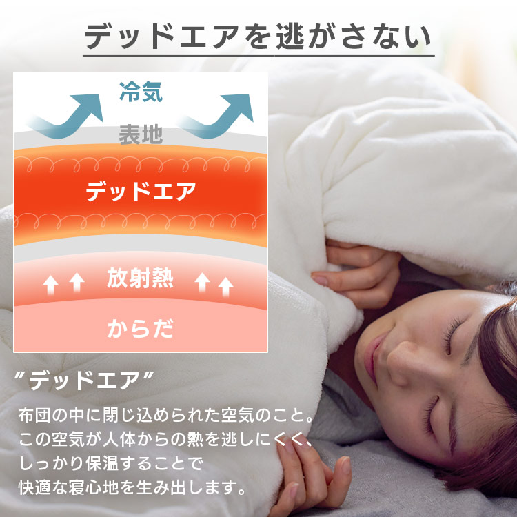 高機能保温わた掛けふとん KKF-TUN15-SD アイボリー 新生活