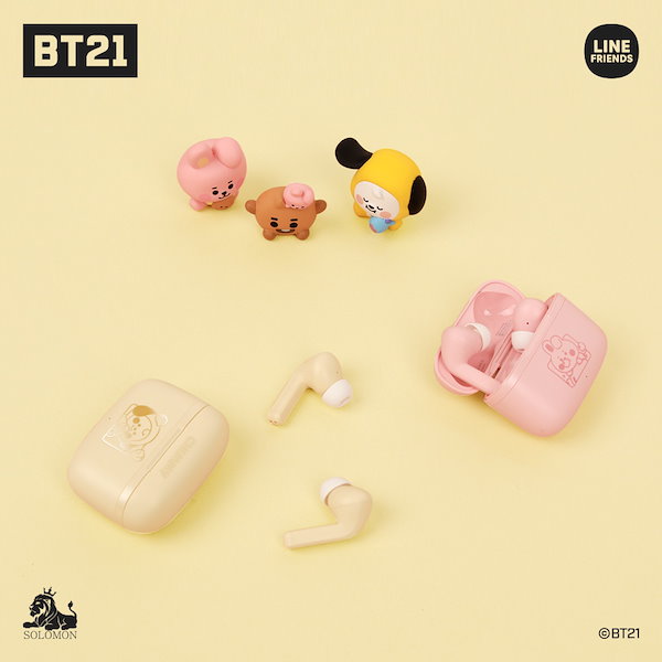 Qoo10] BT21 ソロモン商事 ワイヤレスイヤホン 無線