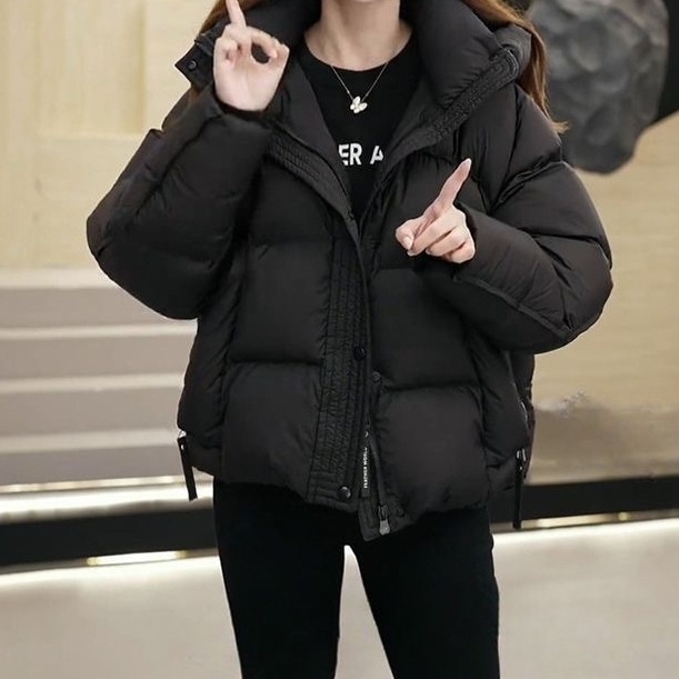 女性用高級コットンコート2024年冬新作ショートブレッドコート厚みがあり暖かく多用途ファッショナブルなコットンコート 女性用高級コットンコート2024年冬新作ショートブレッドコート厚みがあり暖かく多用途ファッショナブルなコットンコート