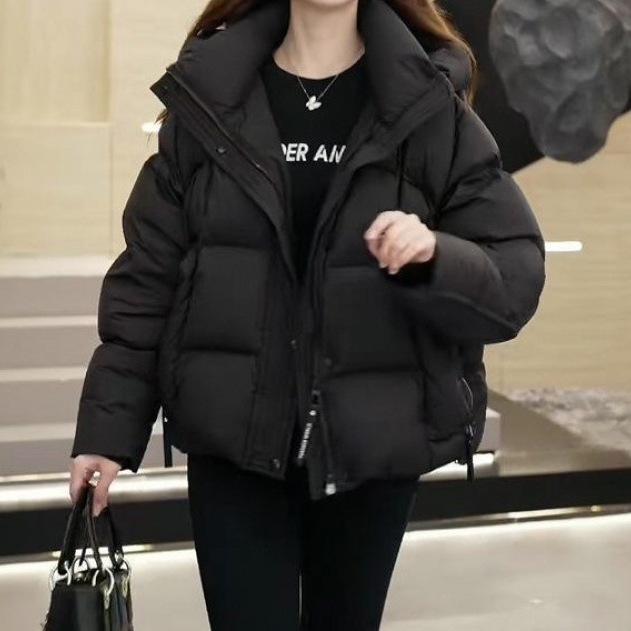 女性用高級コットンコート2024年冬新作ショートブレッドコート厚みがあり暖かく多用途ファッショナブルなコットンコート 女性用高級コットンコート2024年冬新作ショートブレッドコート厚みがあり暖かく多用途ファッショナブルなコットンコート