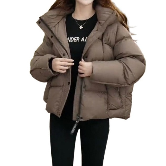 女性用高級コットンコート2024年冬新作ショートブレッドコート厚みがあり暖かく多用途ファッショナブルなコットンコート 女性用高級コットンコート2024年冬新作ショートブレッドコート厚みがあり暖かく多用途ファッショナブルなコットンコート