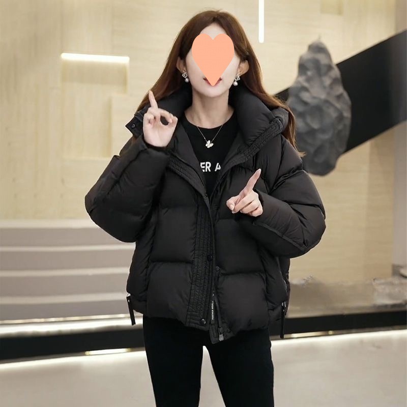 女性用高級コットンコート2024年冬新作ショートブレッドコート厚みがあり暖かく多用途ファッショナブルなコットンコート 女性用高級コットンコート2024年冬新作ショートブレッドコート厚みがあり暖かく多用途ファッショナブルなコットンコート