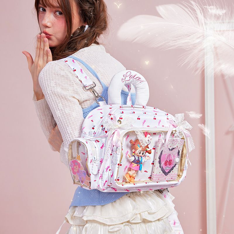 【ブランド好评4.8 400万本】LOLA DESIGN「冬特典」蝶結び痛バッグリュックサックカワイイダブルLolitaバッグ 【ブランド好评4.8 400万本】LOLA DESIGN「冬特典」蝶結び痛バッグリュックサックカワイイダブルLolitaバッグ