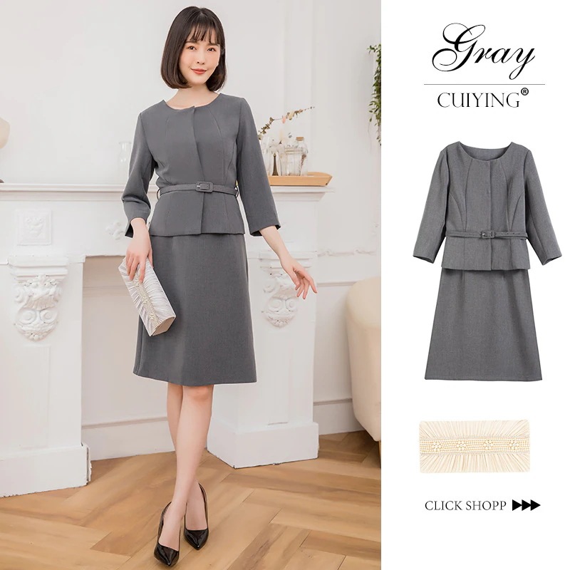入学式 ママ スーツ セットアップ 卒業式 髙品質 スーツ セットアップ レディース ワンピース二点セット 春アウター 長袖 フォーマル ビジネススーツ ママ スーツ