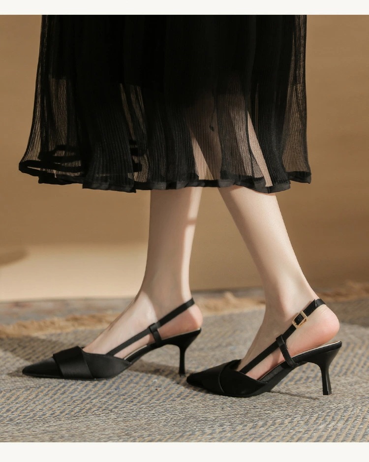 レディース サンダル パンプス バックストラップパンプス ハイヒールミュール シルク調 ポインテッドトゥバックストラップ 美脚 セパレートパンプス 6cm ピンヒール 細ヒール カジュアル オフィ レディース サンダル パンプス バックストラップパンプス ハイヒールミュール シルク調 ポインテッドトゥバックストラップ 美脚 セパレートパンプス 6cm ピンヒール 細ヒール カジュアル オフィ